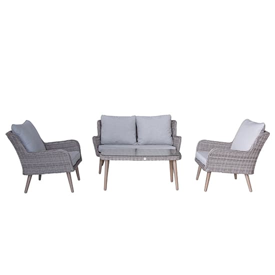 Deven Outdoor Wicker 4 Seater Lounge Set In Fine Grey_2