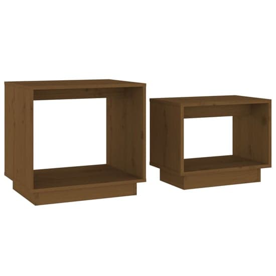 Devery Pine Wood Nest Of 2 Coffee Tables In Honey Brown_2
