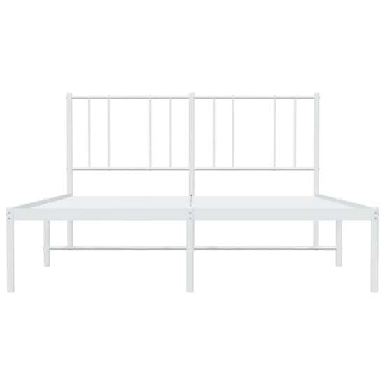 Devlin Metal Double Bed With Headboard In White_4
