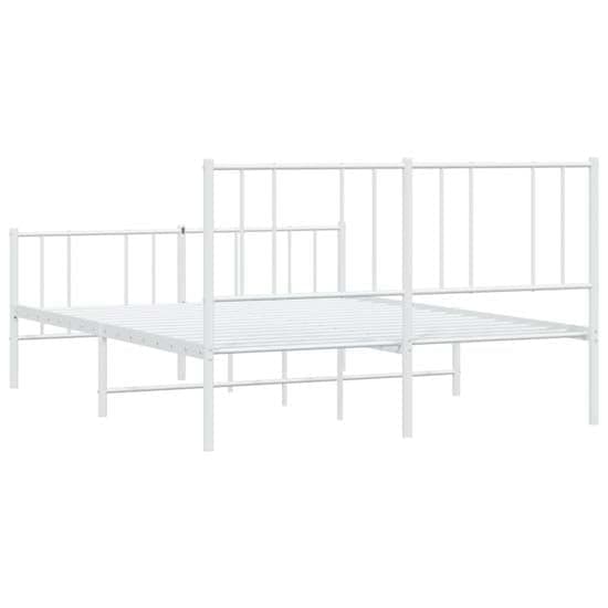 Devlin Metal Double Bed In White_6