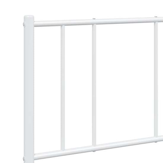 Devlin Metal King Size Bed With Headboard In White_6
