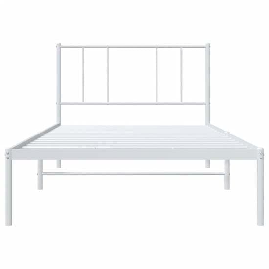 Devlin Metal Single Bed With Headboard In White_4