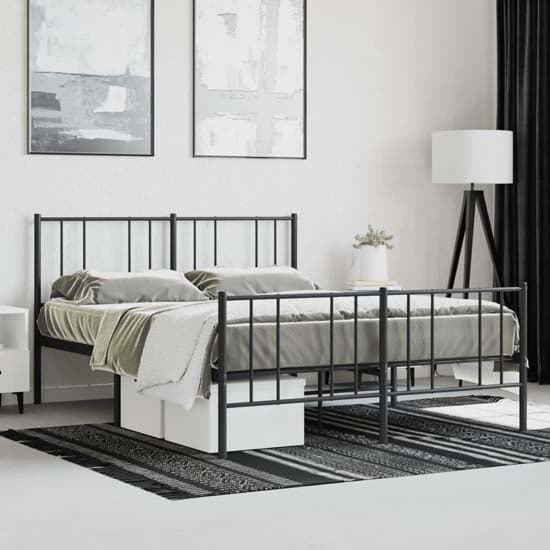 Devlin Metal Small Double Bed In Black_1