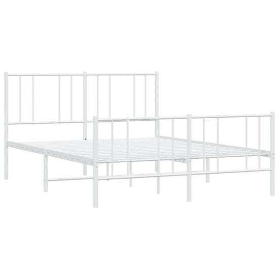 Devlin Metal Small Double Bed In White_3