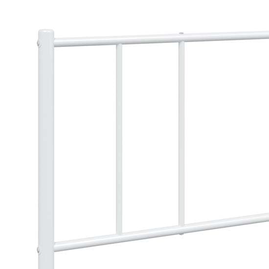 Devlin Metal Super King Size Bed With Headboard In White_7