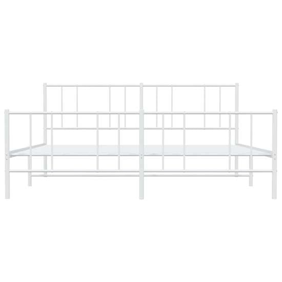 Devlin Metal Super King Size Bed In White_4