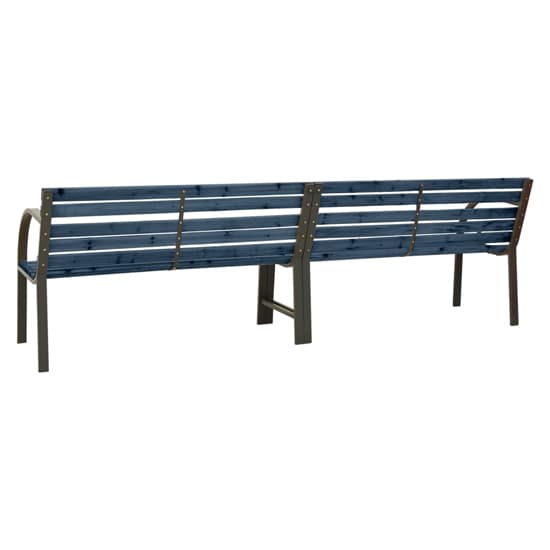 Dhuni Twin Wooden Garden Seating Bench In Grey_4