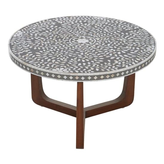 Diadem Round Wooden Coffee Table With Brown Legs_1