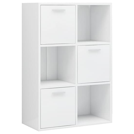 Diara High Gloss Storage Cabinet 3 Doors 3 Shelves In White_3