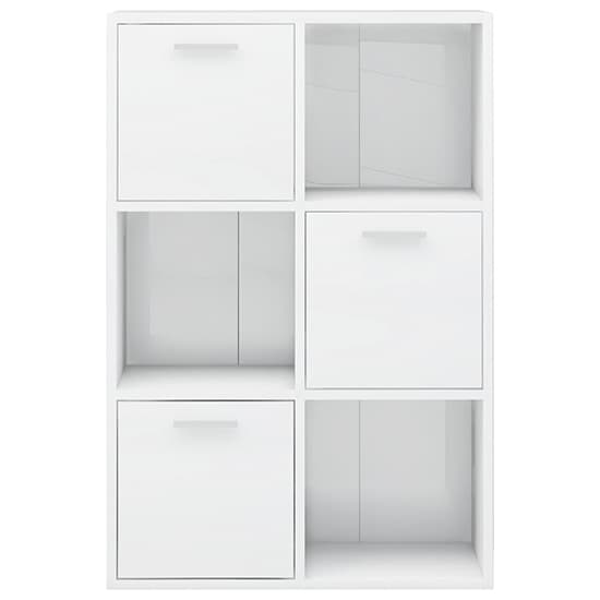 Diara High Gloss Storage Cabinet 3 Doors 3 Shelves In White_5
