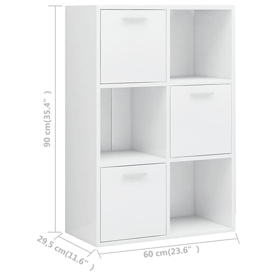 Diara High Gloss Storage Cabinet 3 Doors 3 Shelves In White_6