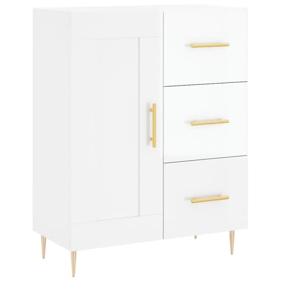 Didim High Gloss Sideboard With 1 Door 3 Drawers In White_2