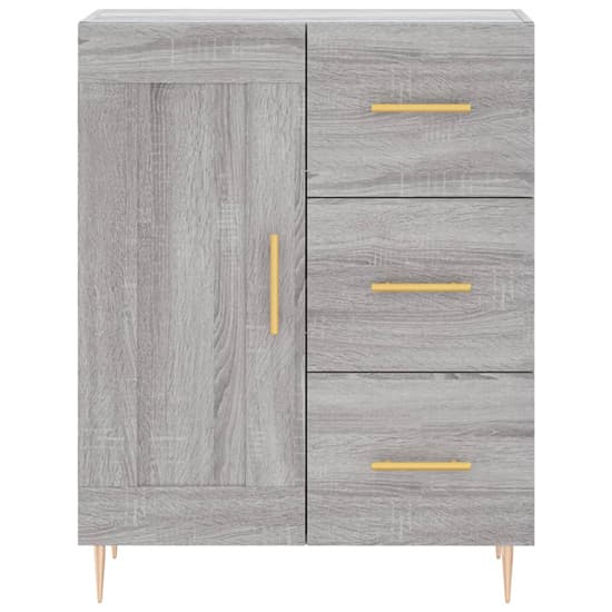 Didim Wooden Sideboard With 1 Door 3 Drawers In Grey Sonoma Oak_3