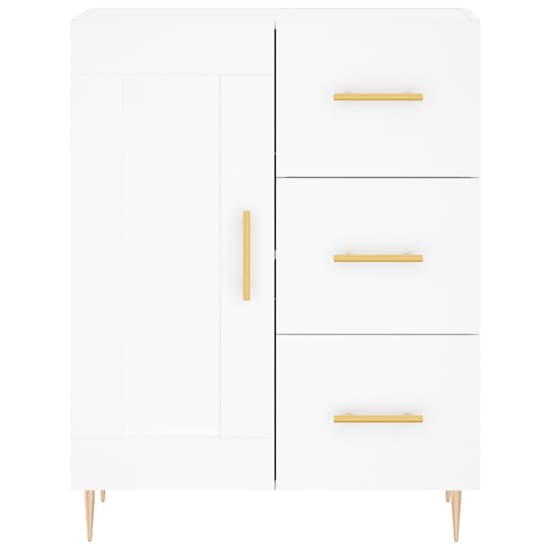 Didim Wooden Sideboard With 1 Door 3 Drawers In White_3
