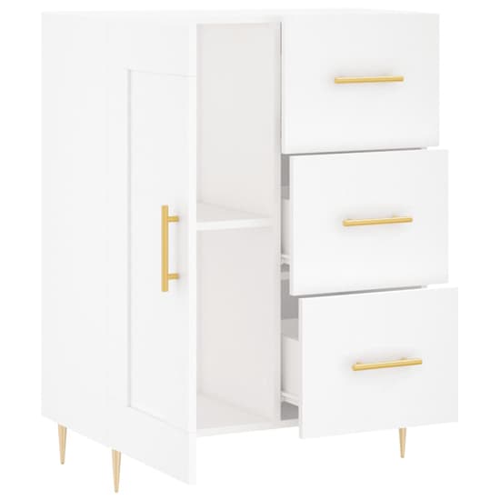 Didim Wooden Sideboard With 1 Door 3 Drawers In White_4