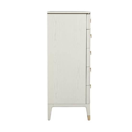 Dileta Wooden Chest Of 5 Drawers In White_3