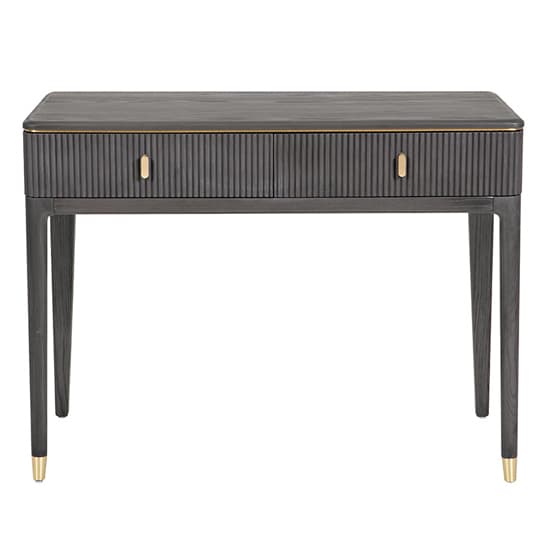 Dileta Wooden Dressing Table With 2 Drawers In Ebony_3