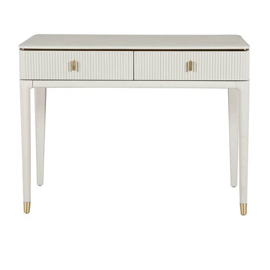Dileta Wooden Dressing Table With 2 Drawers In White_3