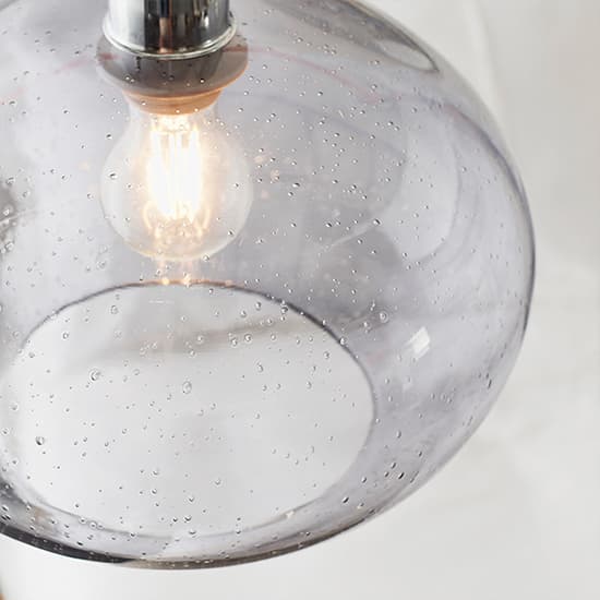Dimitri Bubble Glass Ceiling Pendant Light In Grey_4
