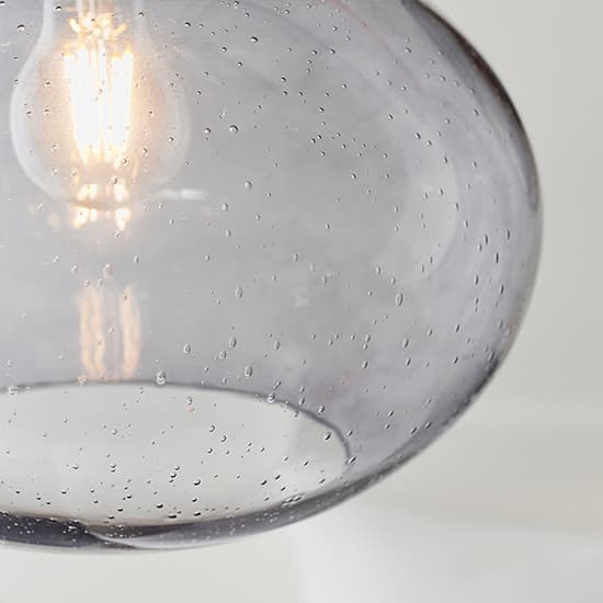 Dimitri Bubble Glass Ceiling Pendant Light In Grey_5