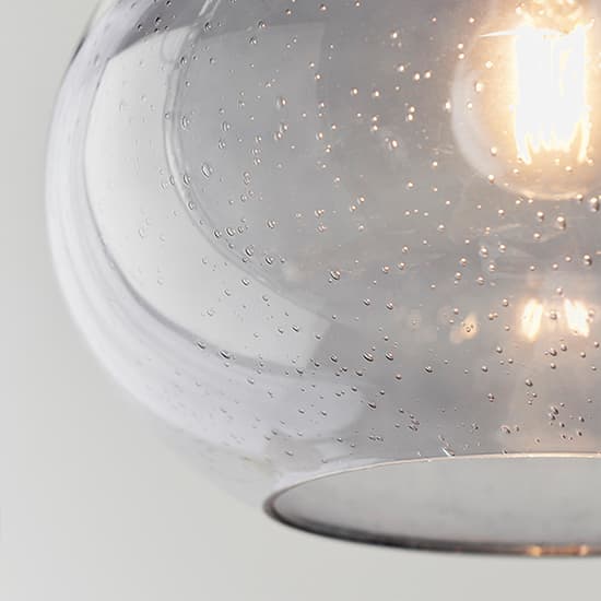 Dimitri Bubble Glass Ceiling Pendant Light In Grey_6