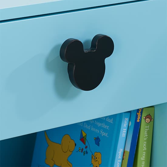 Disney Mickey Mouse Childrens Wooden Bedside Table In Blue_3