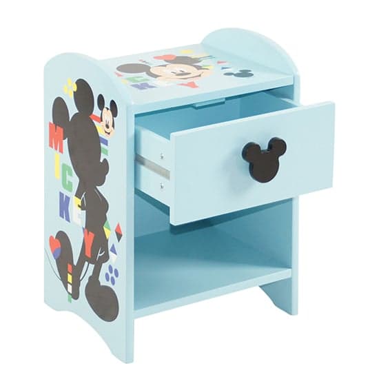 Disney Mickey Mouse Childrens Wooden Bedside Table In Blue_6