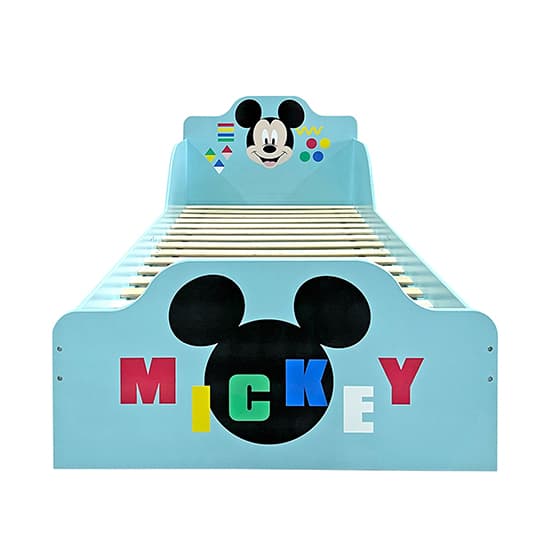 Disney Mickey Mouse Childrens Wooden Single Bed In Blue_7