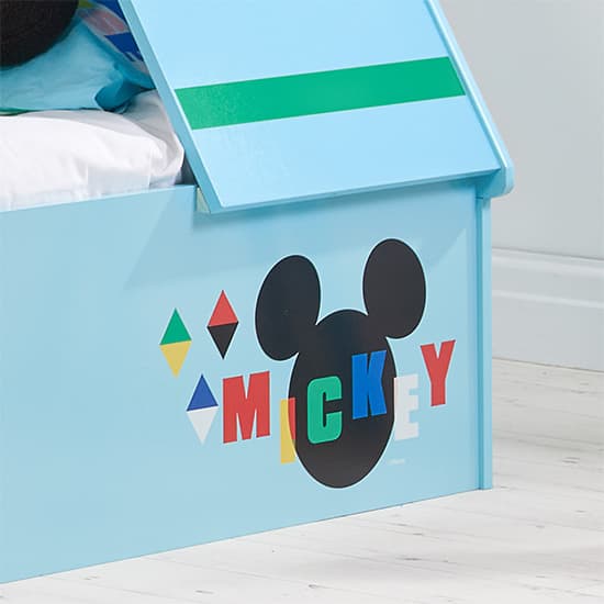 Disney Mickey Mouse Childrens Wooden Single Tent Bed In Blue_3