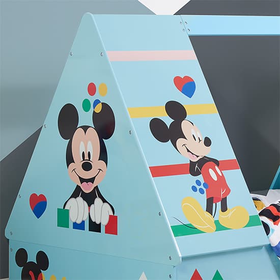 Disney Mickey Mouse Childrens Wooden Single Tent Bed In Blue_4