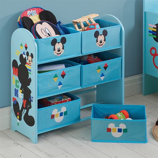 Disney Mickey Mouse Childrens Wooden Storage Cabinet In Blue_2