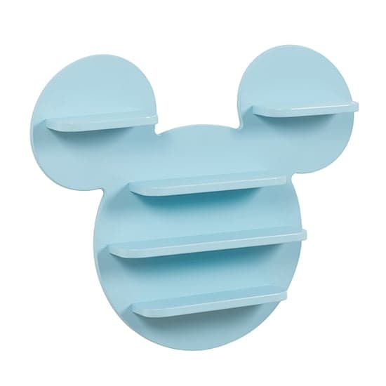 Disney Mickey Mouse Childrens Wooden Wall Shelf In Blue_2