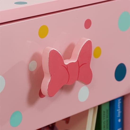 Disney Minnie Mouse Childrens Wooden Bedside Table In Pink_4