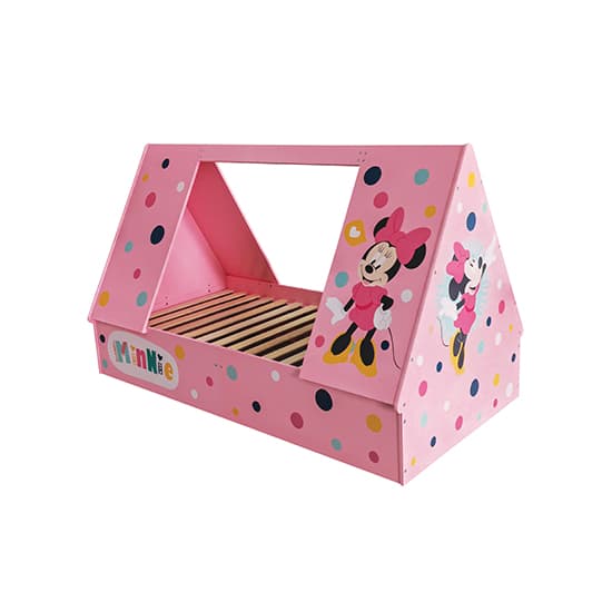 Disney Minnie Mouse Childrens Wooden Single Tent Bed In Pink_6