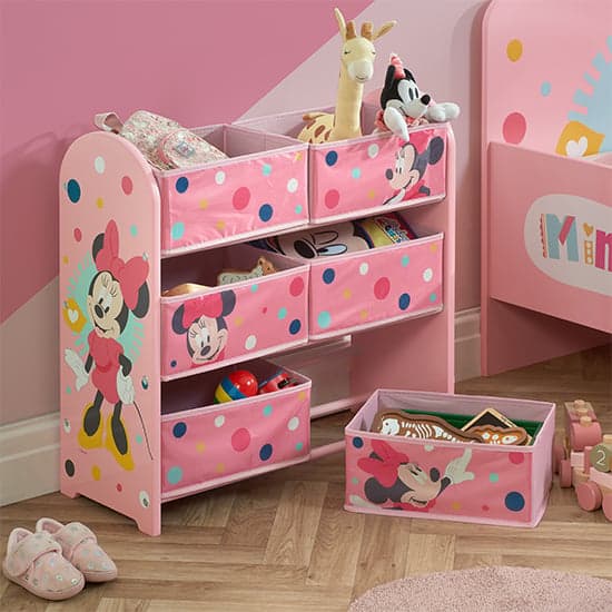 Disney Minnie Mouse Childrens Wooden Storage Cabinet In Pink_2