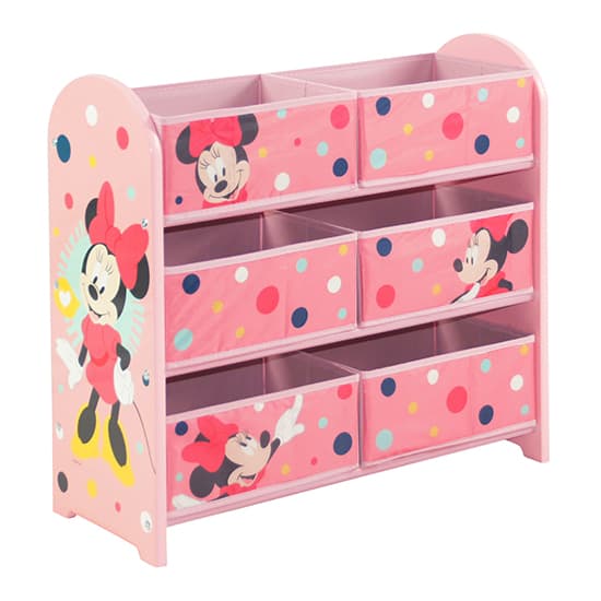 Disney Minnie Mouse Childrens Wooden Storage Cabinet In Pink_6