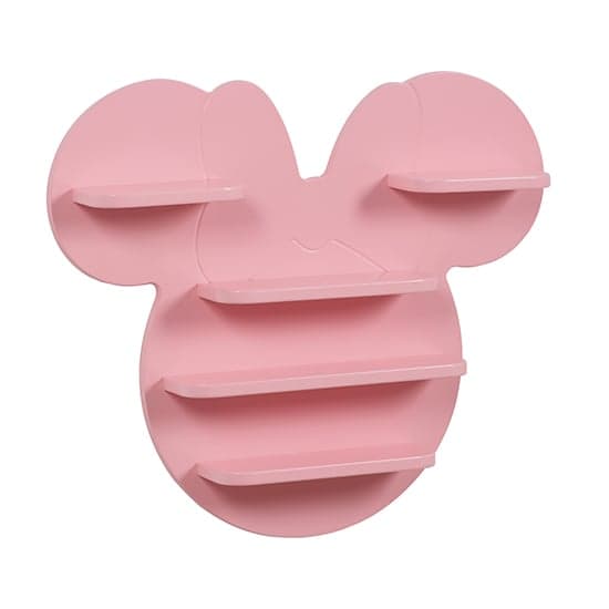 Disney Minnie Mouse Childrens Wooden Wall Shelf In Pink_2