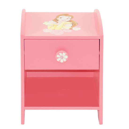 Disney Princess Chidrens Wooden Bedside Table In Pink_7