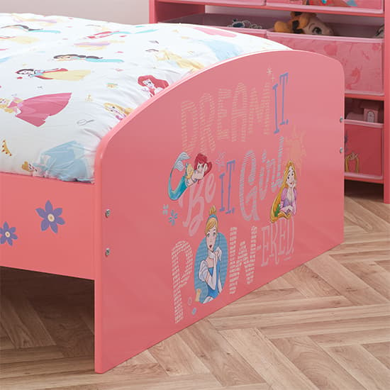 Disney Princess Childrens Wooden Single Bed In Pink_4