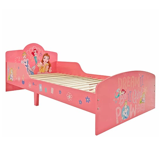 Disney Princess Childrens Wooden Single Bed In Pink_5