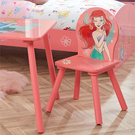 Disney Princess Childrens Wooden Table And 2 Chairs In Pink_4