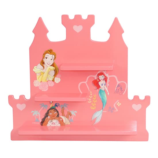 Disney Princess Childrens Wooden Wall Shelf In Pink_3