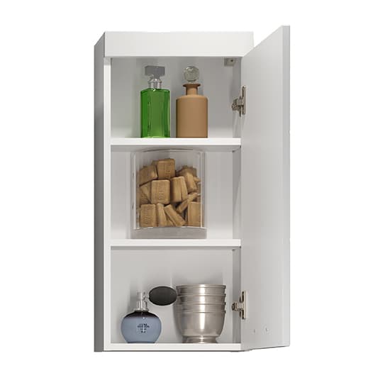 Disuq Large Wall High Gloss Bathroom Storage Cabinet In White_3