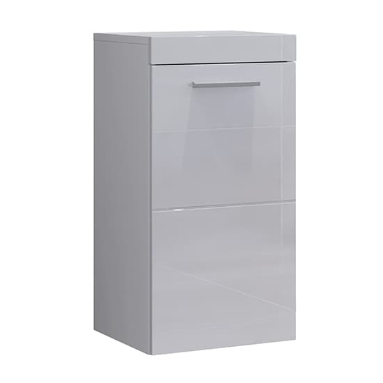 Disuq Small Wall High Gloss Bathroom Storage In White