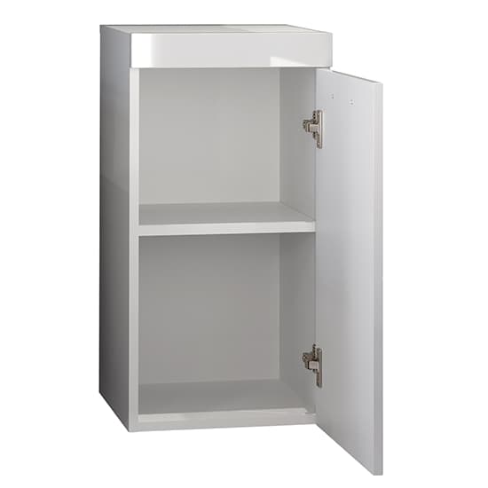 Disuq Small Wall High Gloss Bathroom Storage Cabinet In White_4