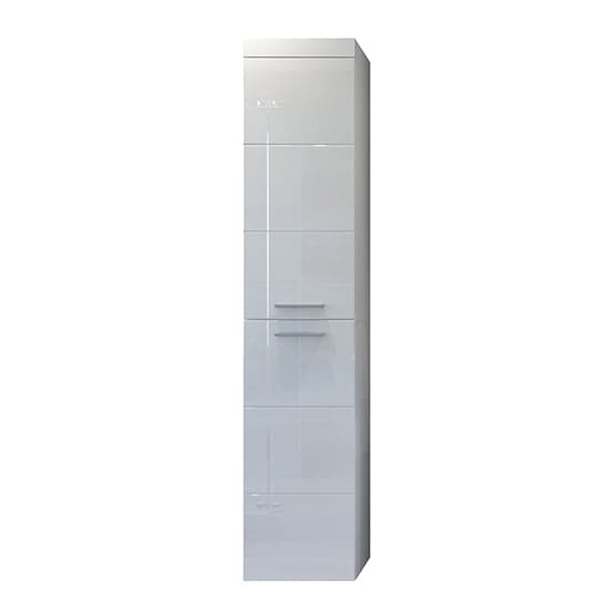 Disuq Wall Hung High Gloss Bathroom Storage Cabinet In White_2
