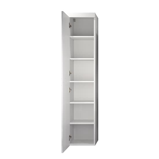 Disuq Wall Hung High Gloss Bathroom Storage Cabinet In White_4
