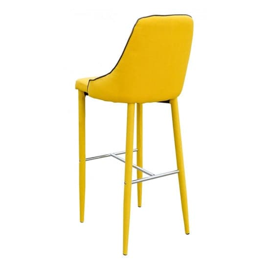 Divina Fabric Upholstered Bar Stool In Yellow_2