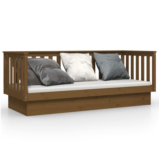 Diza Pinewood Single Day Bed In Honey Brown_2