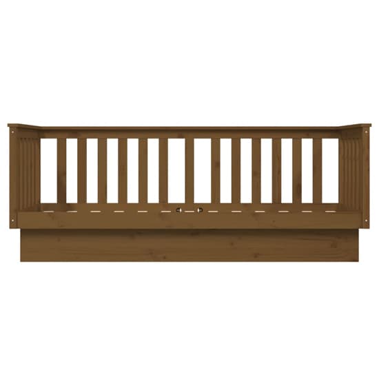 Diza Pinewood Single Day Bed In Honey Brown_4